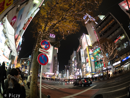 夜の渋谷界隈の写真