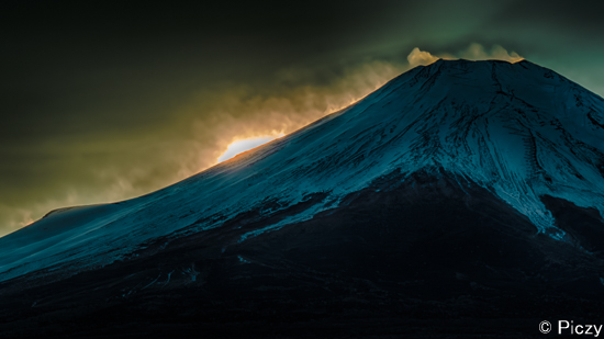 写真加工完成後の富士山の写真